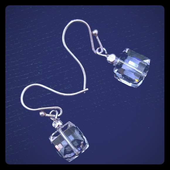 Swarovski Jewelry - Swarsovski Crystal Dangle Cube Earrings Swarovski Jewelry - Swarsovski Crystal Dangle Cube Earrings